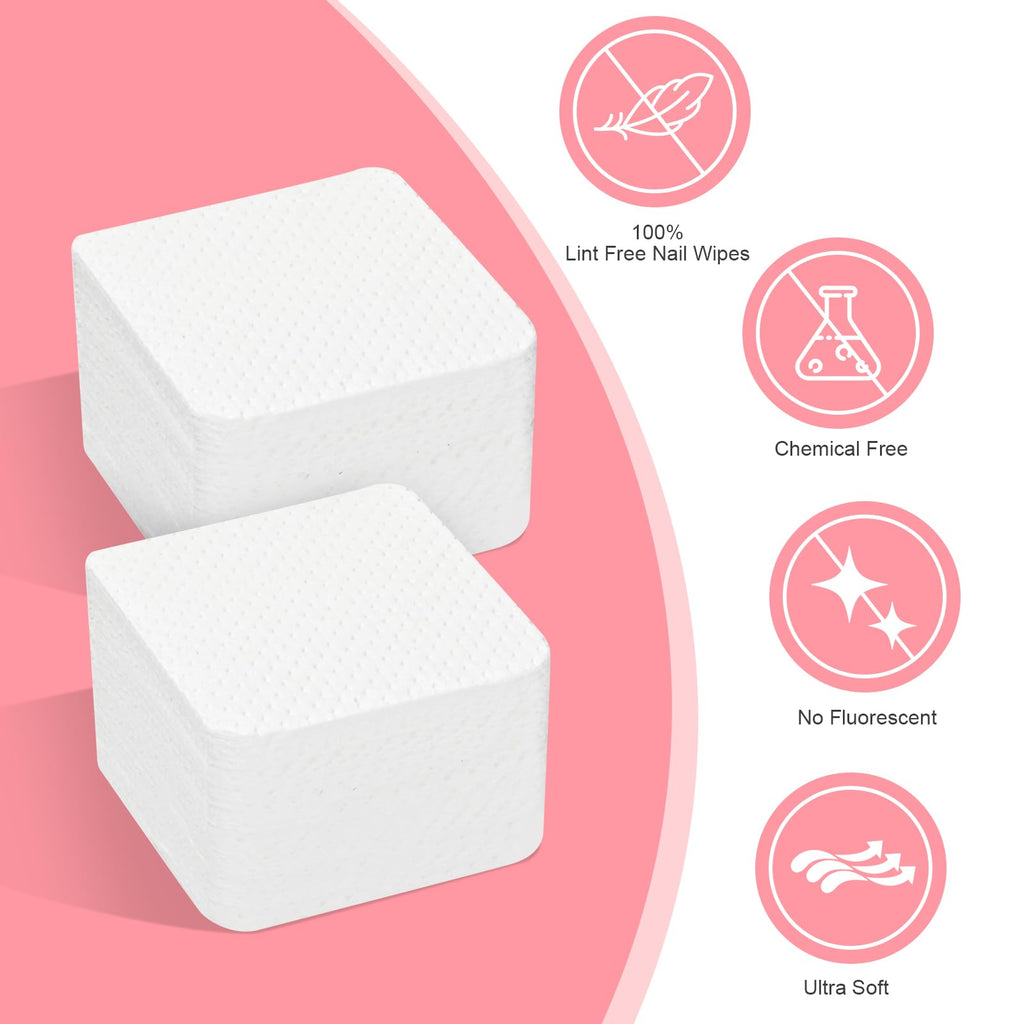 Close up view of soft non woven fabric nail wipes texture
