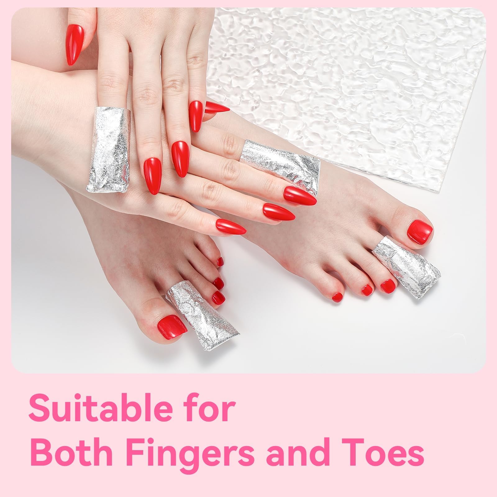 Clean gel nail bed after using the soak off foil removal method