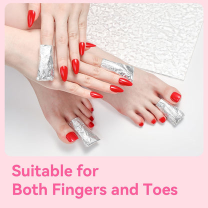 Clean gel nail bed after using the soak off foil removal method