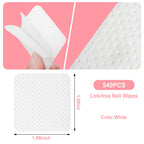 Anti static nail wipes laid out for professional salon use