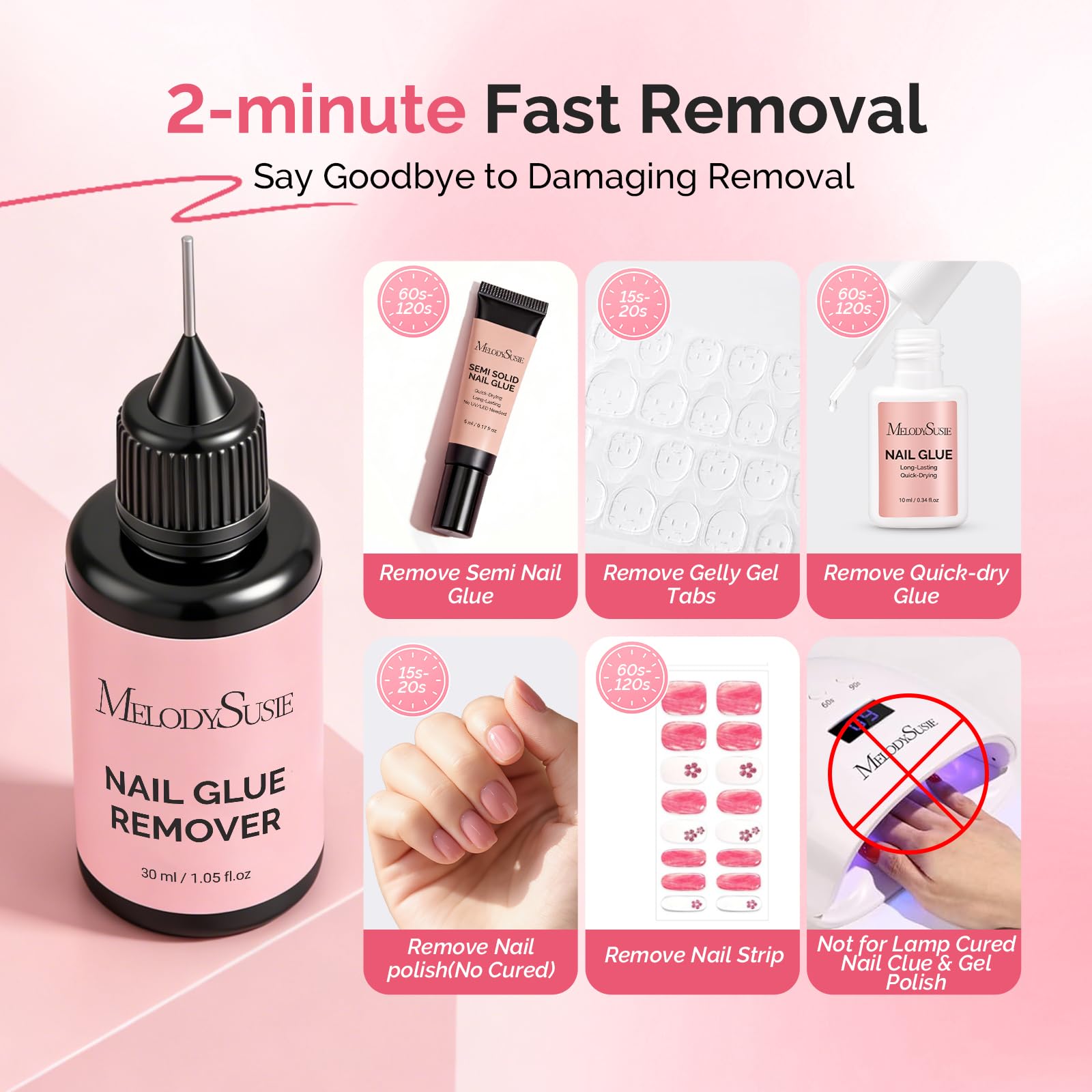 Close up of MelodySusie nail glue remover precision tip applicator