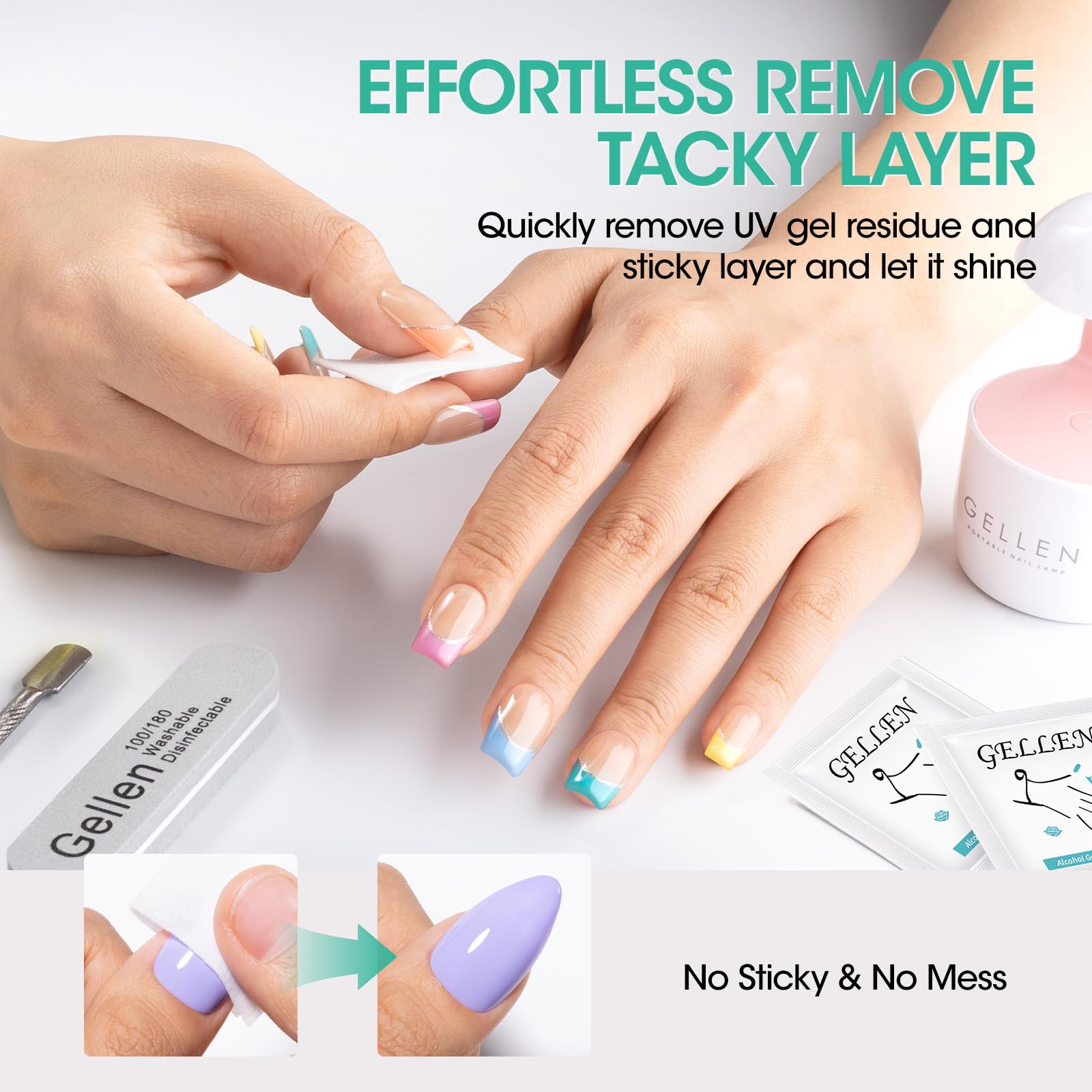 Gellen professional salon grade nail preparation pads display