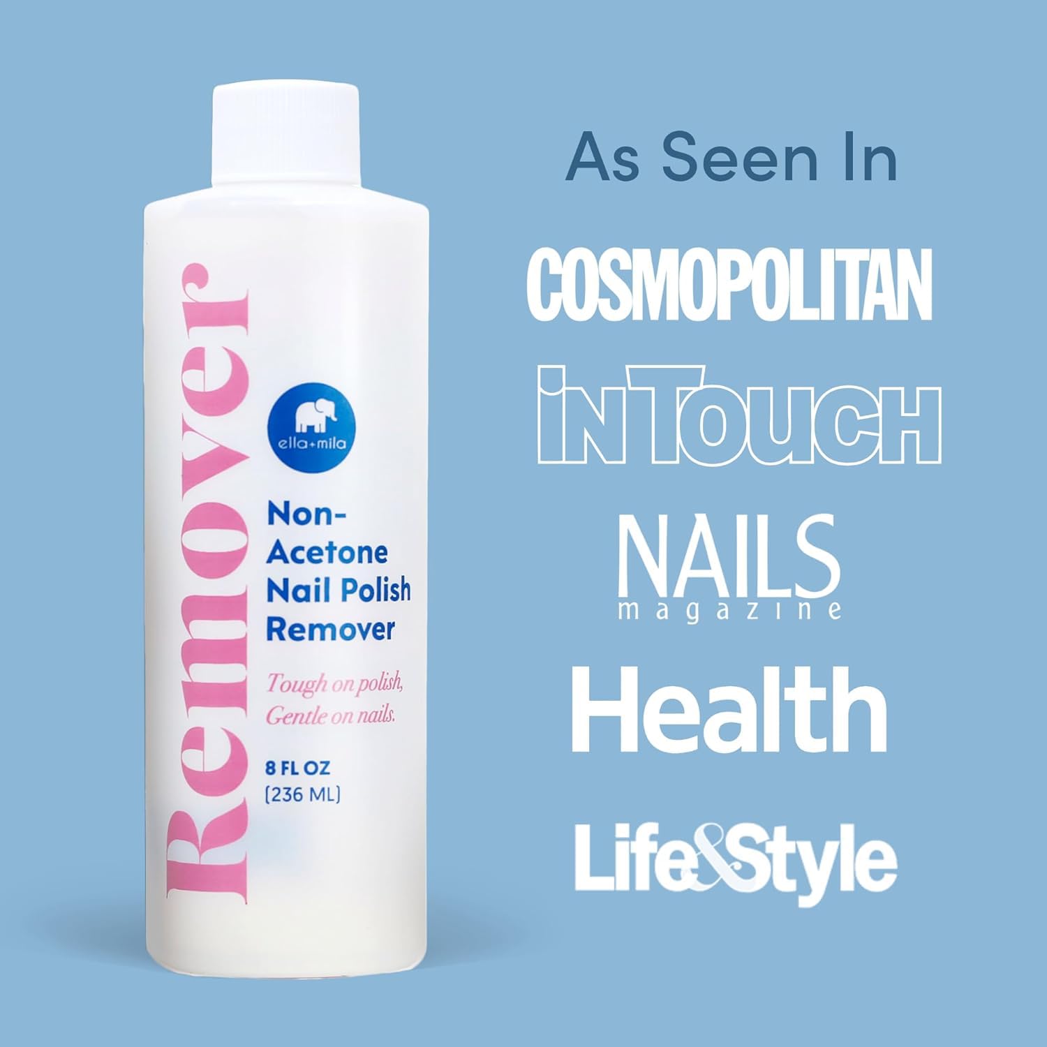 Vegan and cruelty-free nail polish remover by Ella+Mila