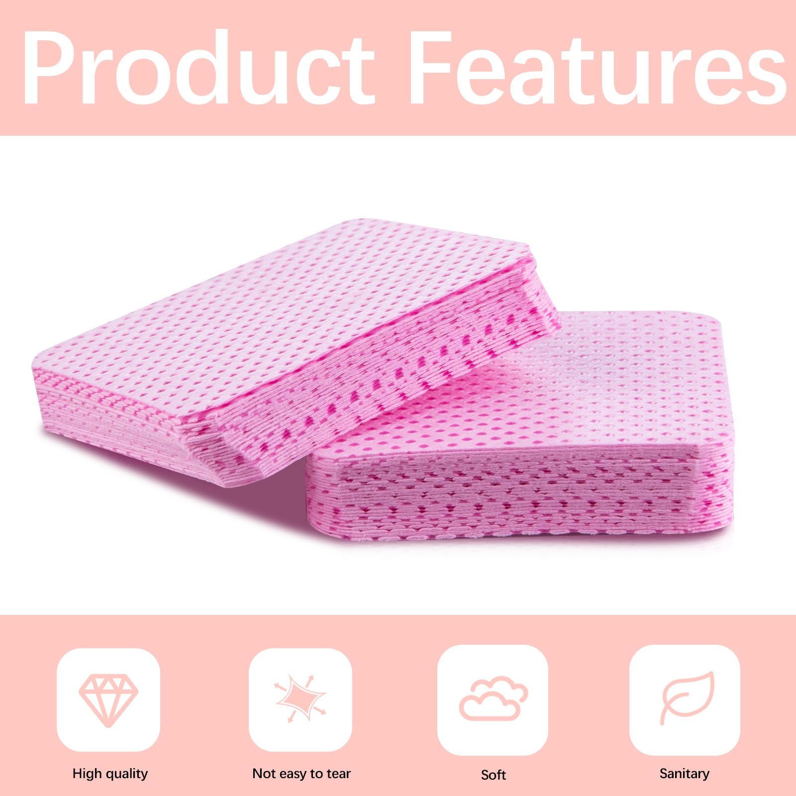 Lint free pads used for wiping eyelash extension glue bottle nozzles to prevent clogging