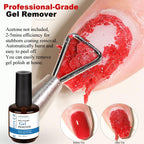 Louinstic gel nail polish remover applied on fingernail