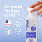 Eternal professional nail polish remover bottle back label details