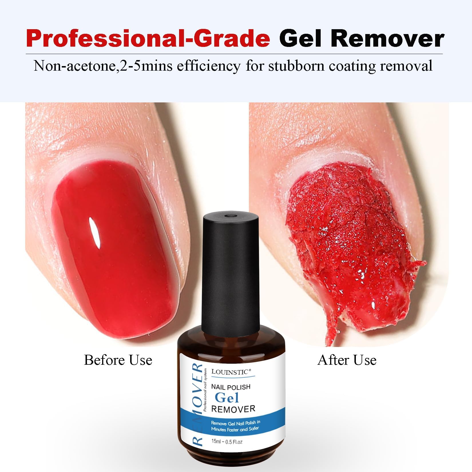 Louinstic gel remover bottle with manicure tool kit