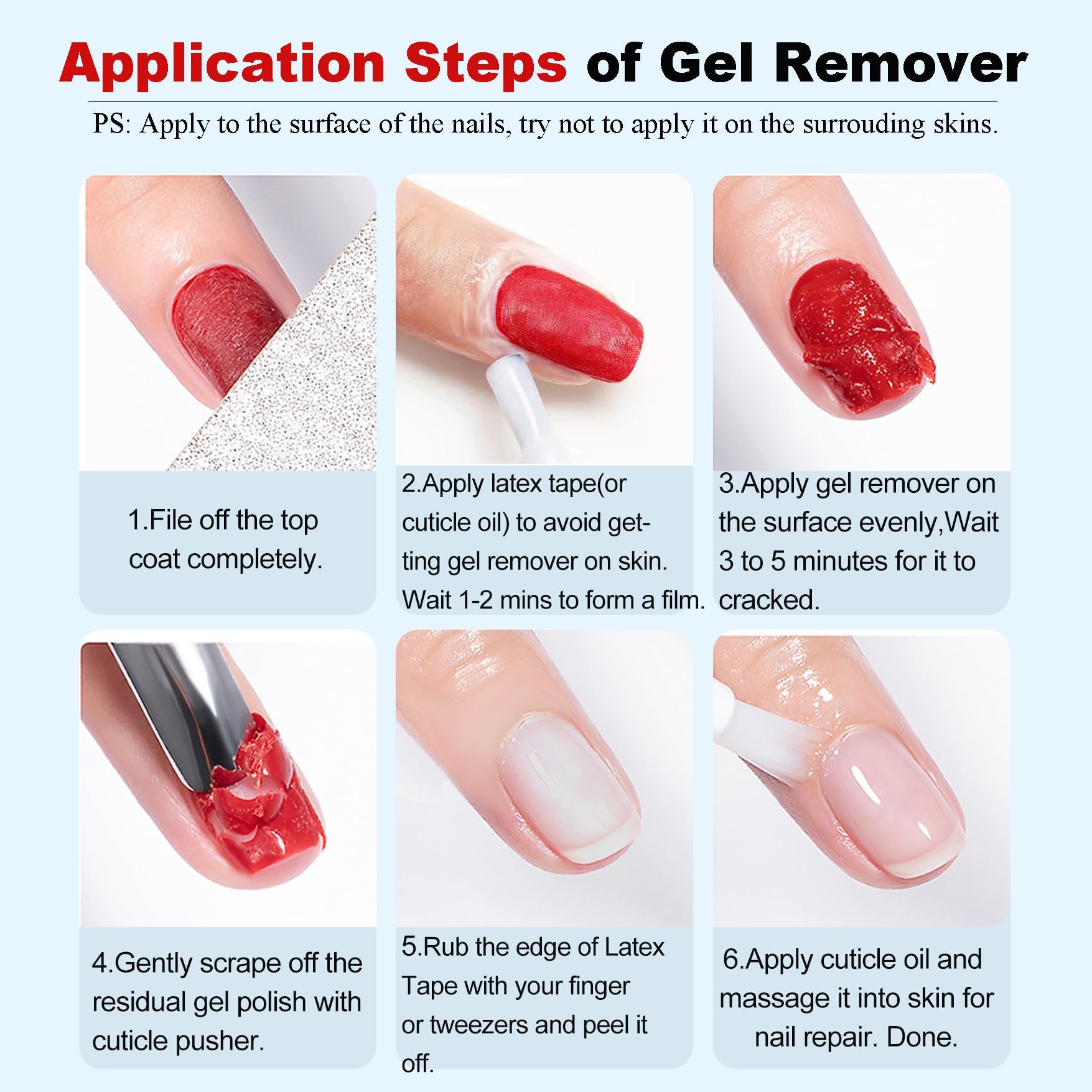 Side profile of Louinstic 15ml gel remover packaging