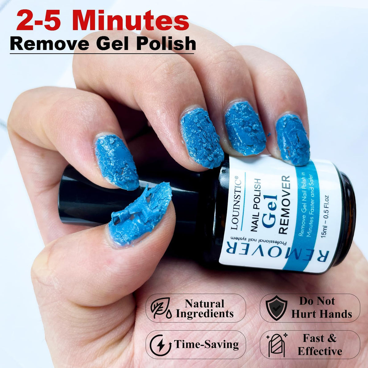 Louinstic gel nail polish remover lifestyle flat lay setup