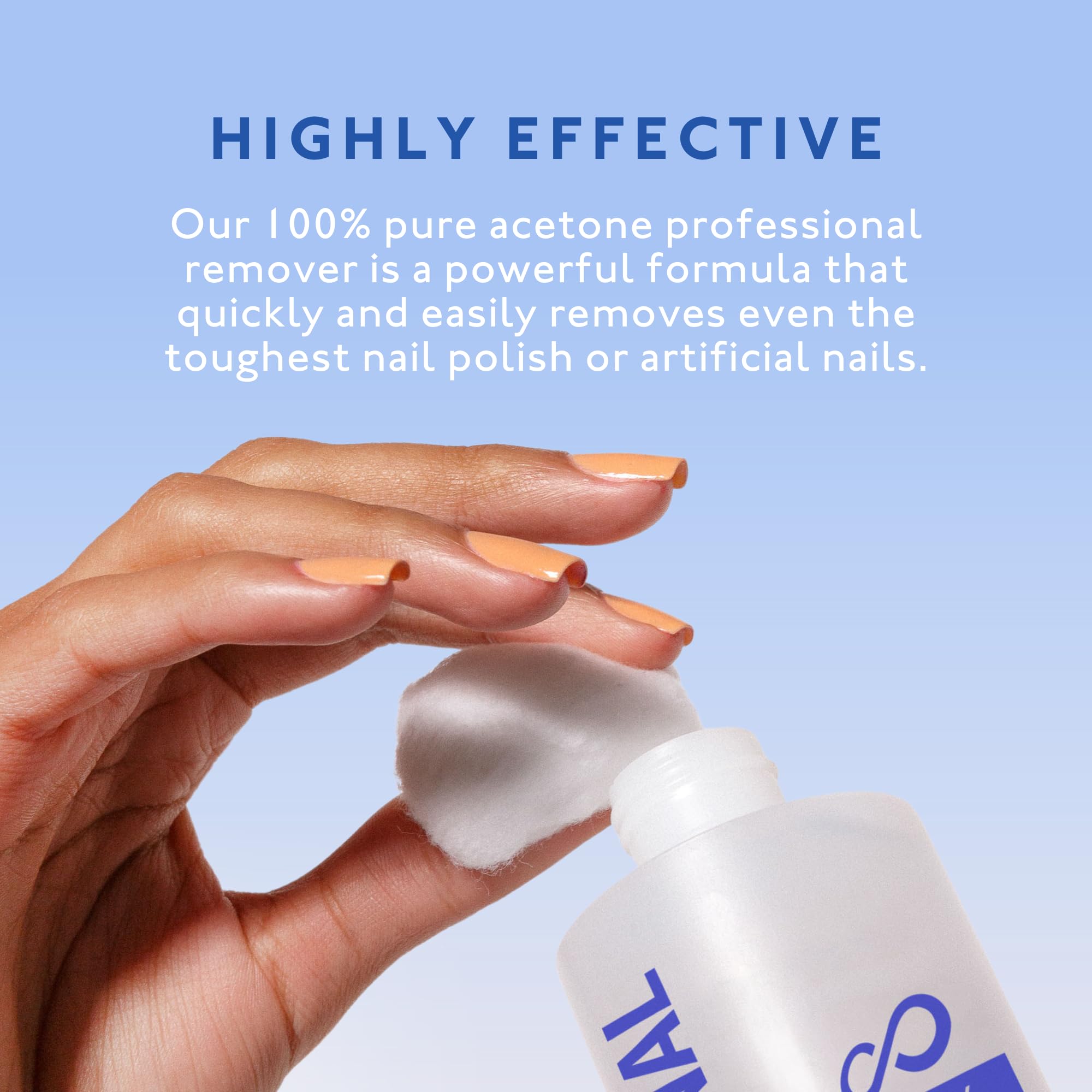 Eternal nail lacquer remover for dark colors and shellac nails