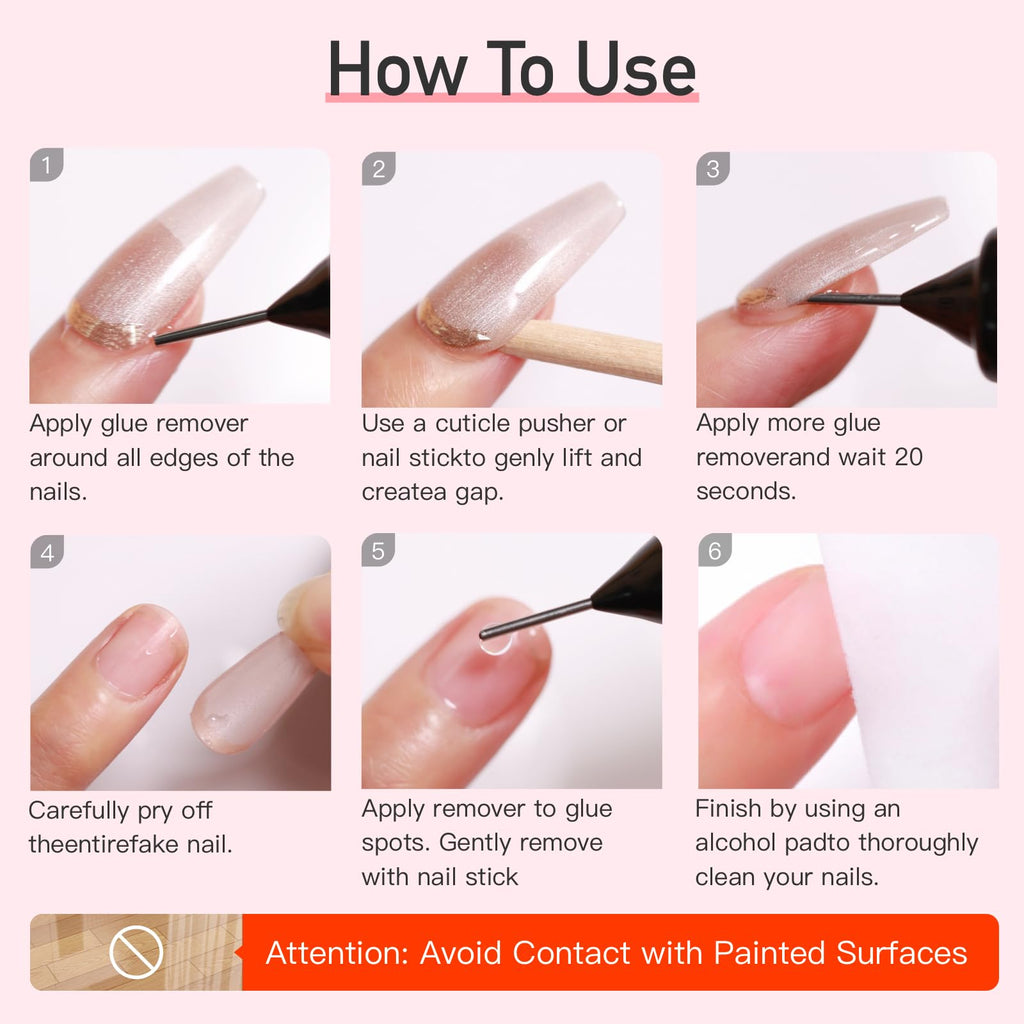 CurvLife press-on nail remover lifestyle application shot