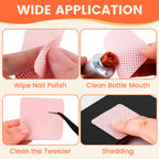 Corconess pink textured non woven nail wipe texture detail