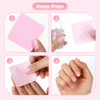 Lndiehs 720 pieces nail wipes box packaging layout