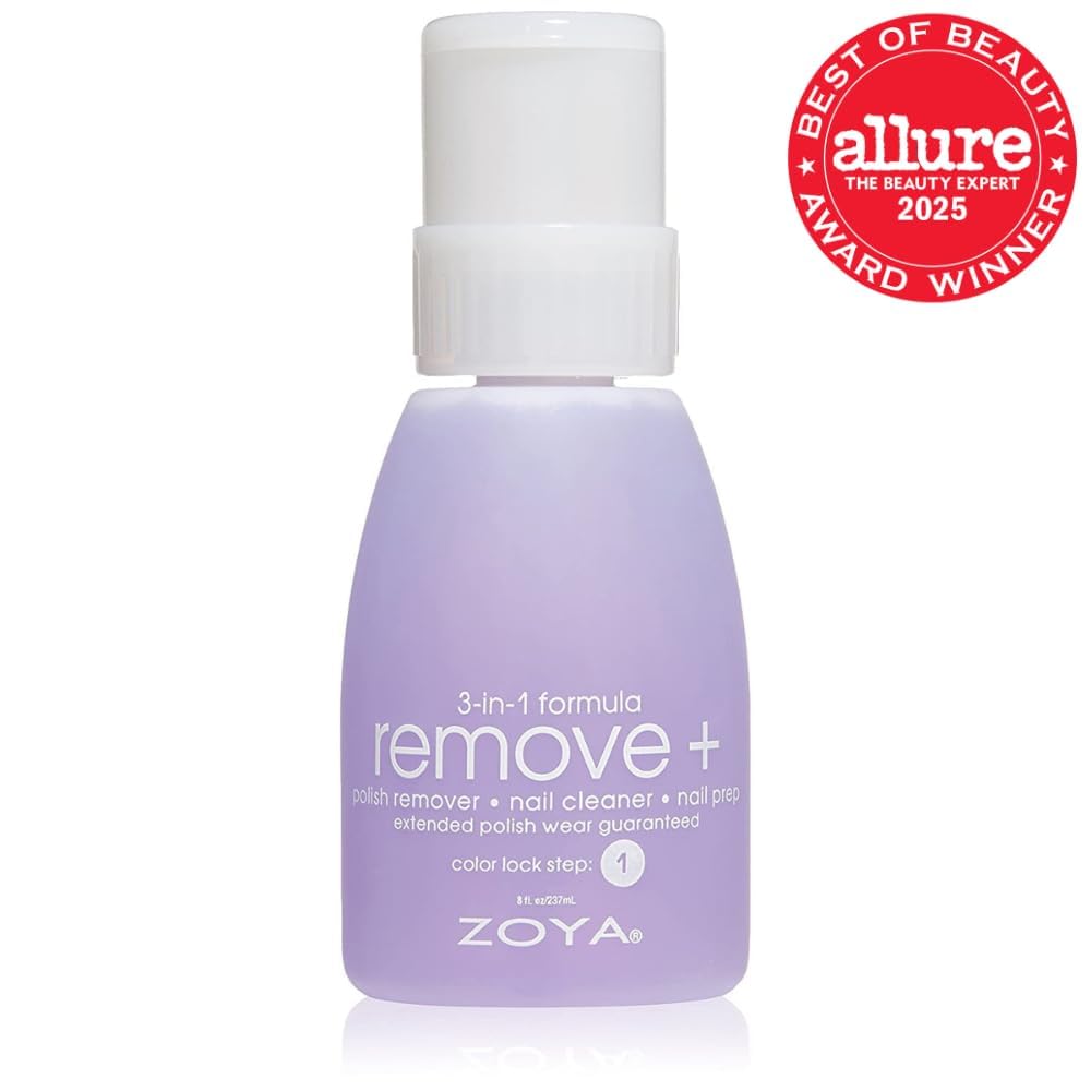 ZOYA nail cleaner and prep liquid bottle displayed upright on a clean studio background