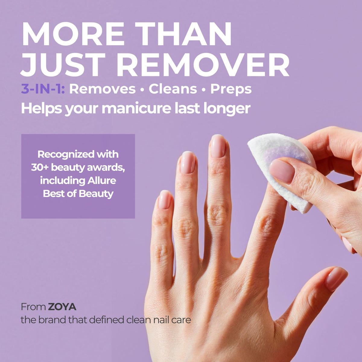 Zoya moisturizing nail polish remover full view