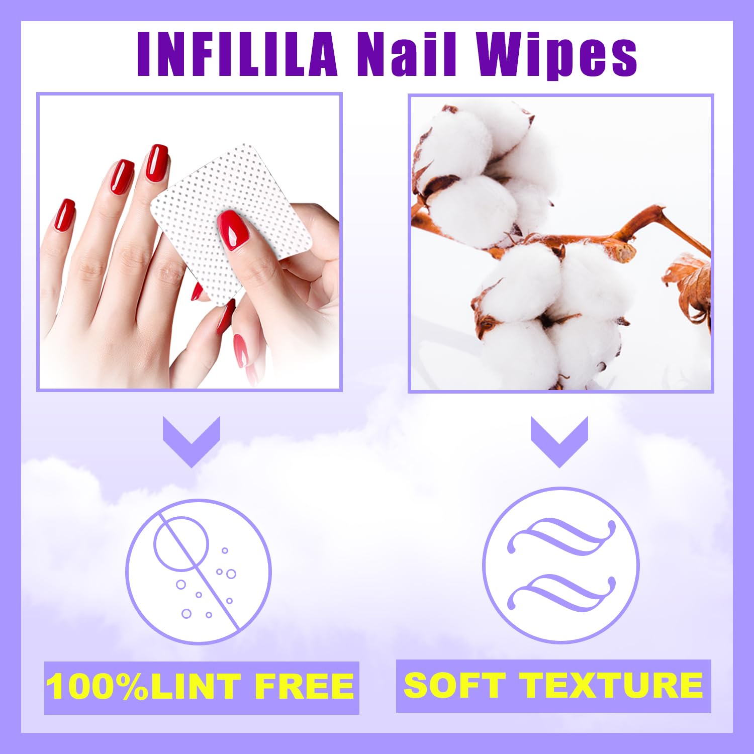 Nxj Infilila non-woven nail prep wipes for gel polish