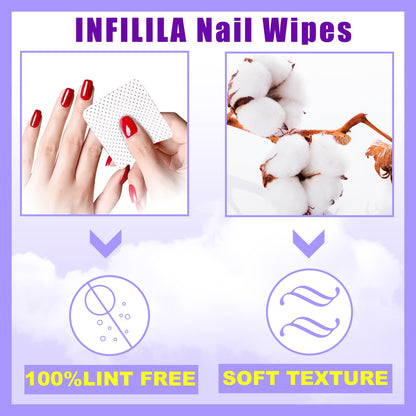 Nxj Infilila non-woven nail prep wipes for gel polish