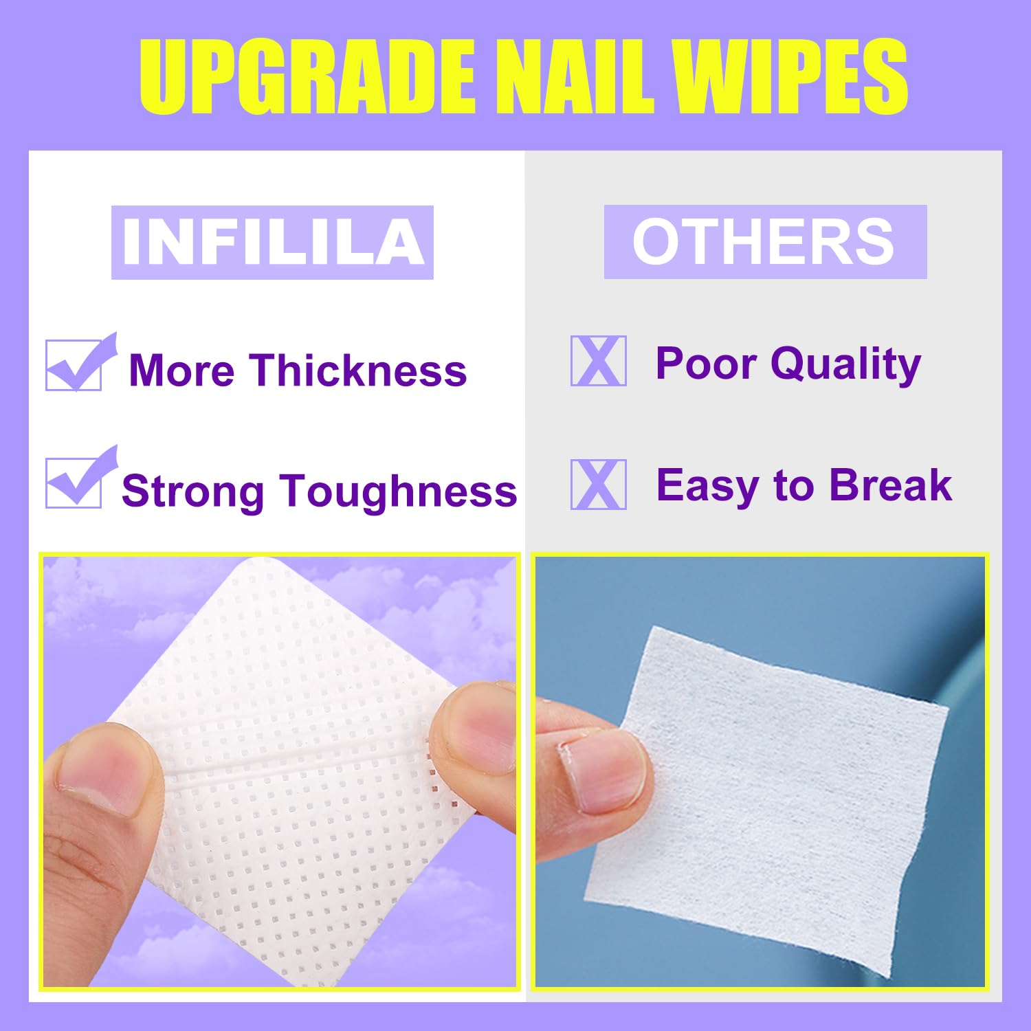 Close up of Nxj Infilila lint free fabric texture