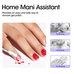 Alcohol pads included in the complete home manicure set