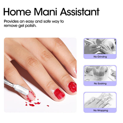 Peeling off the dry liquid latex protective barrier from around the fingernail