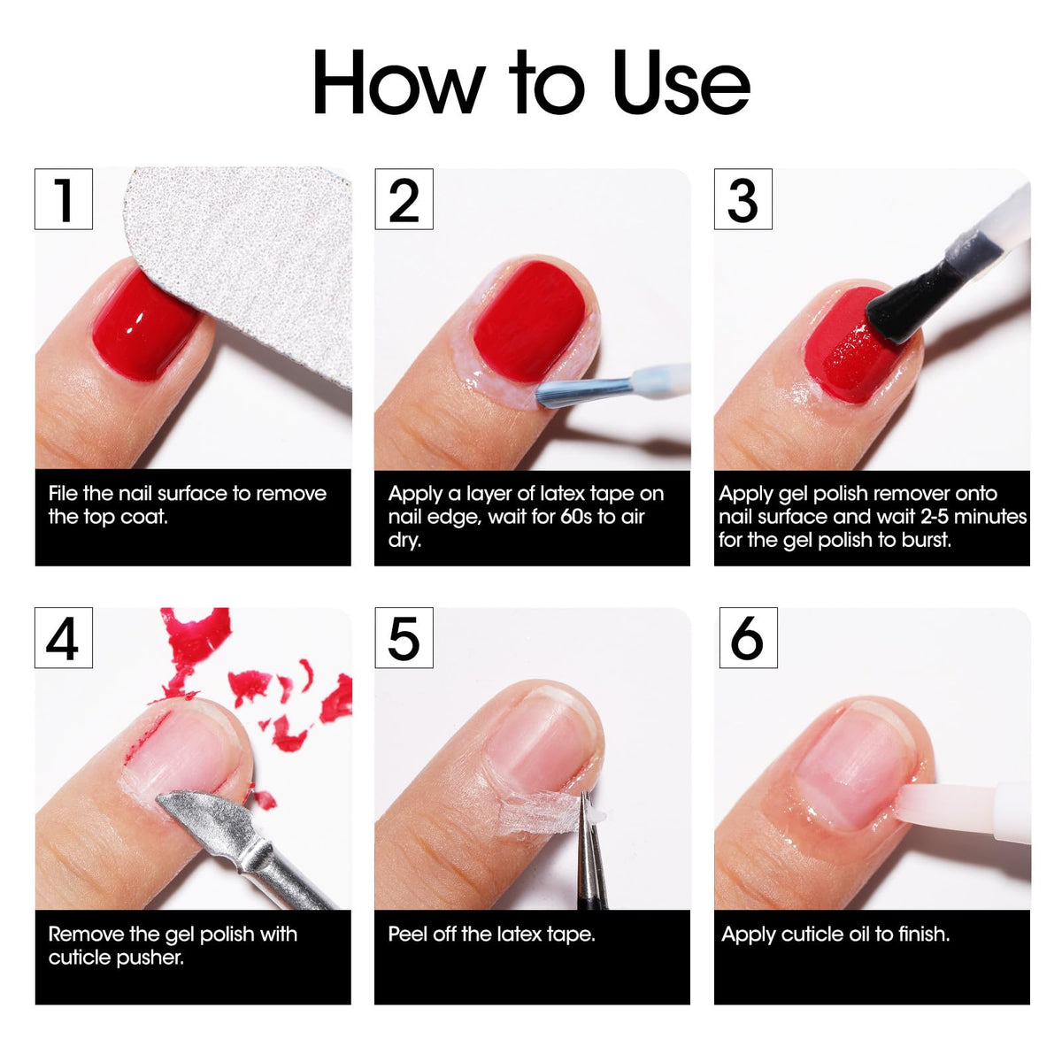 Clean nails after using the Gellen express removal kit
