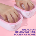 Ergonomic hand soaking tray with finger rests