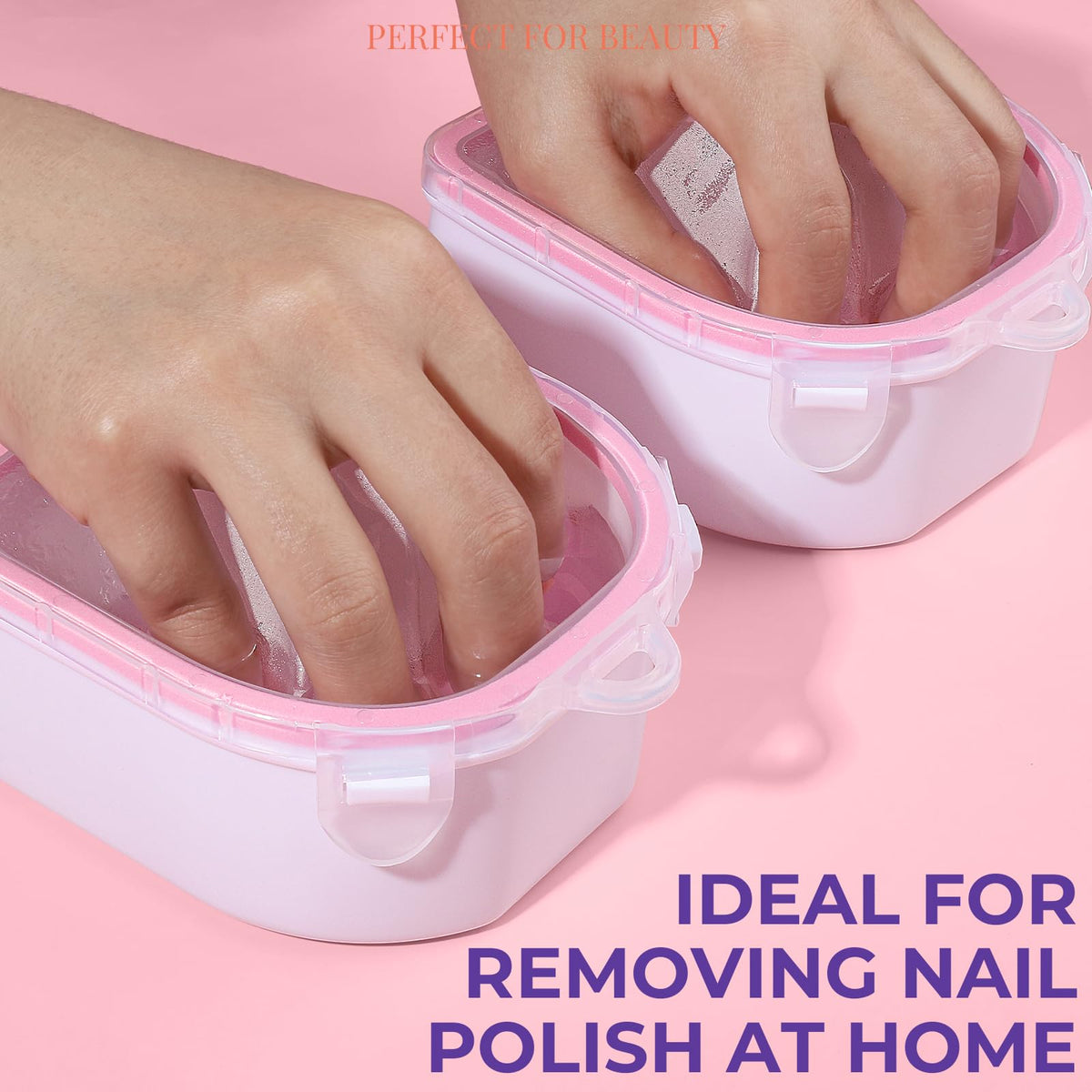 Ergonomic hand soaking tray with finger rests