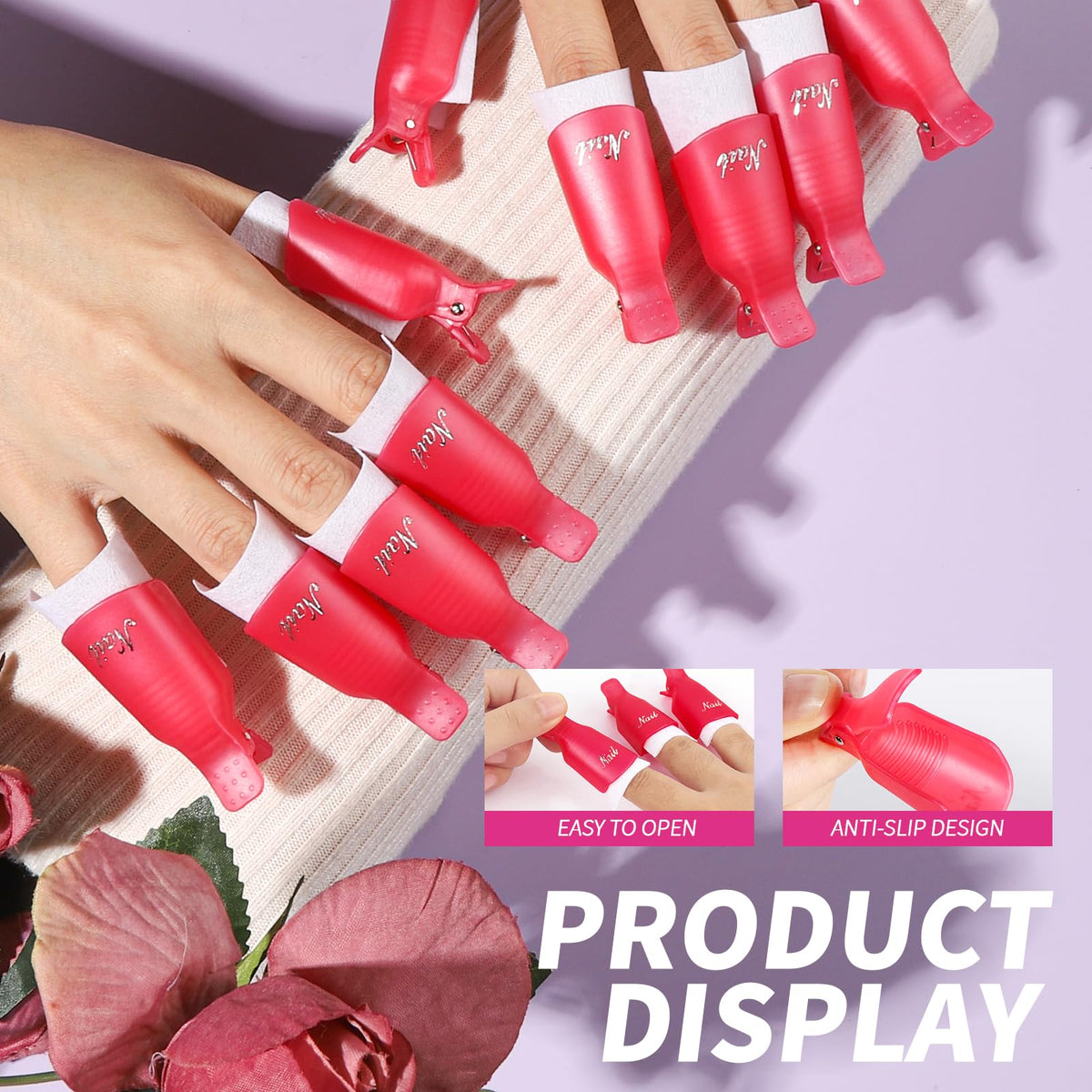 Fandamei pink handle nail cleaning brush