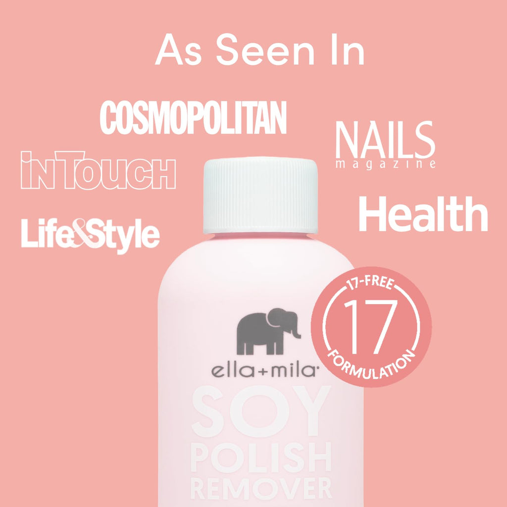 Ella+Mila acetone free nail polish remover back view