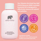 Ella+Mila lavender scented nail polish remover bottle cap
