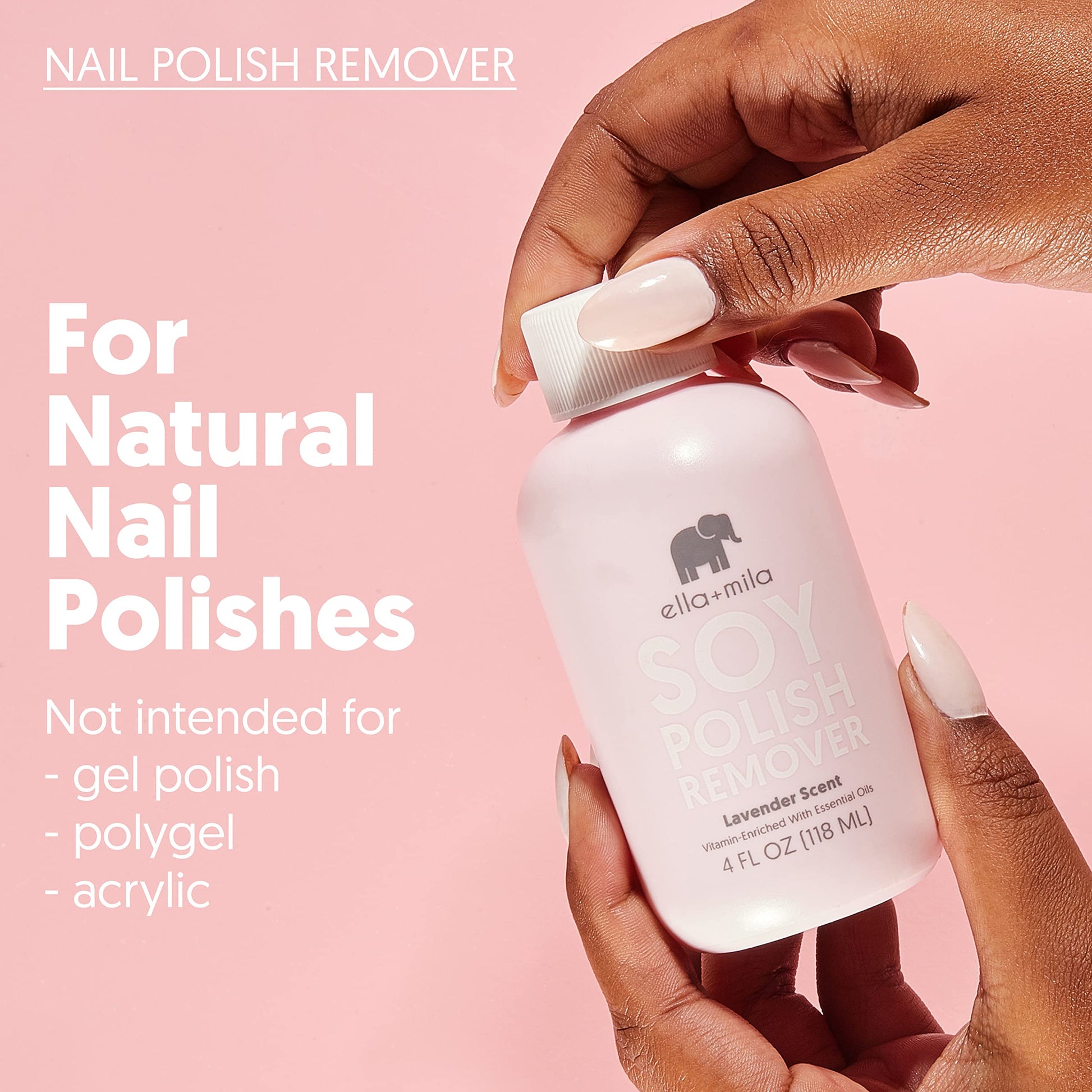Cruelty free non drying soy fingernail polish remover
