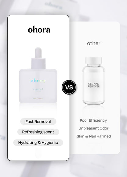Vegan and cruelty free gel nail strip remover bottle by Ohora