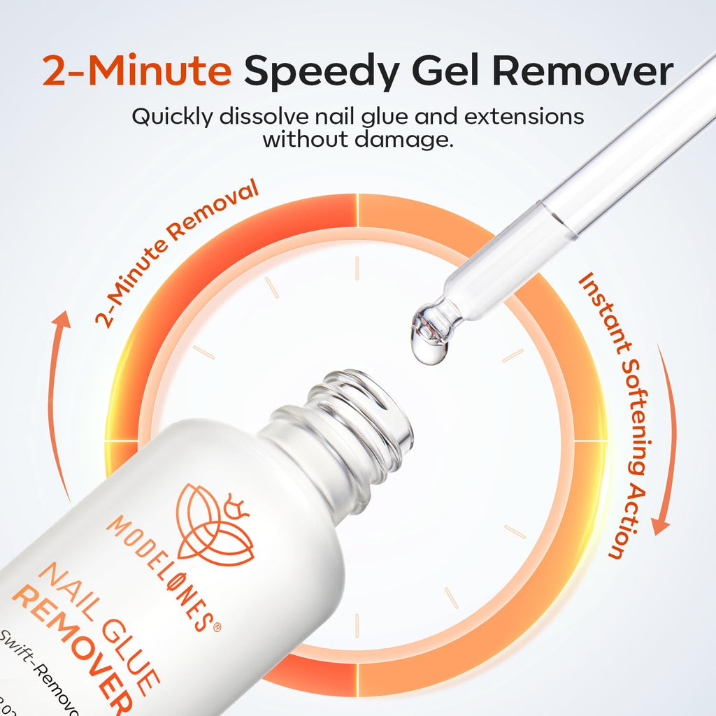 Modelones nail glue remover bottle with wooden stick