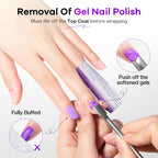 Glamonade professional gel polish remover wipe in use