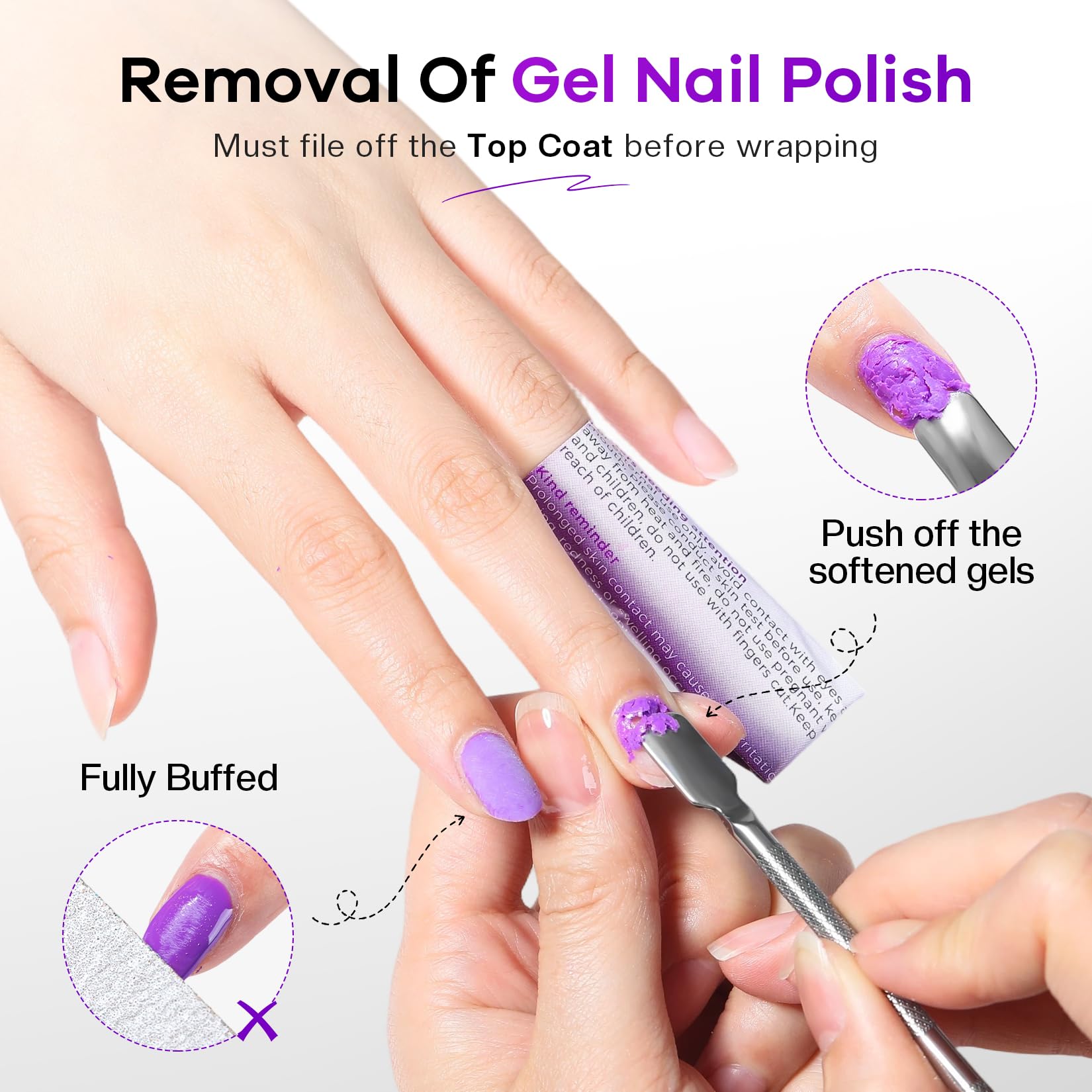 Close up of Glamonade moisturizing nail remover pad texture