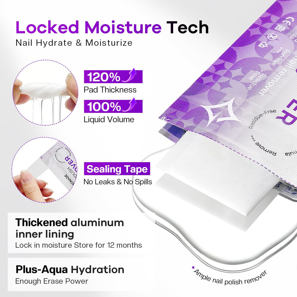 Glamonade nail polish remover pads box side angle