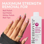 Ella+Mila vegan cruelty free acetone bottle top angle