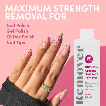 Ella Mila intensive glitter and artificial nail remover solution
