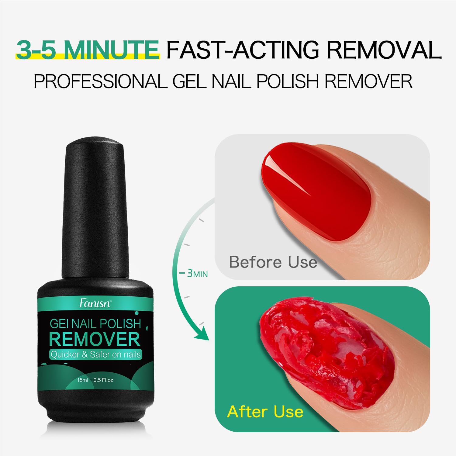 Fanisn acetone-free gel remover kit for home use