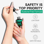 Included dual-grit nail file and buffer tool for nail preparation