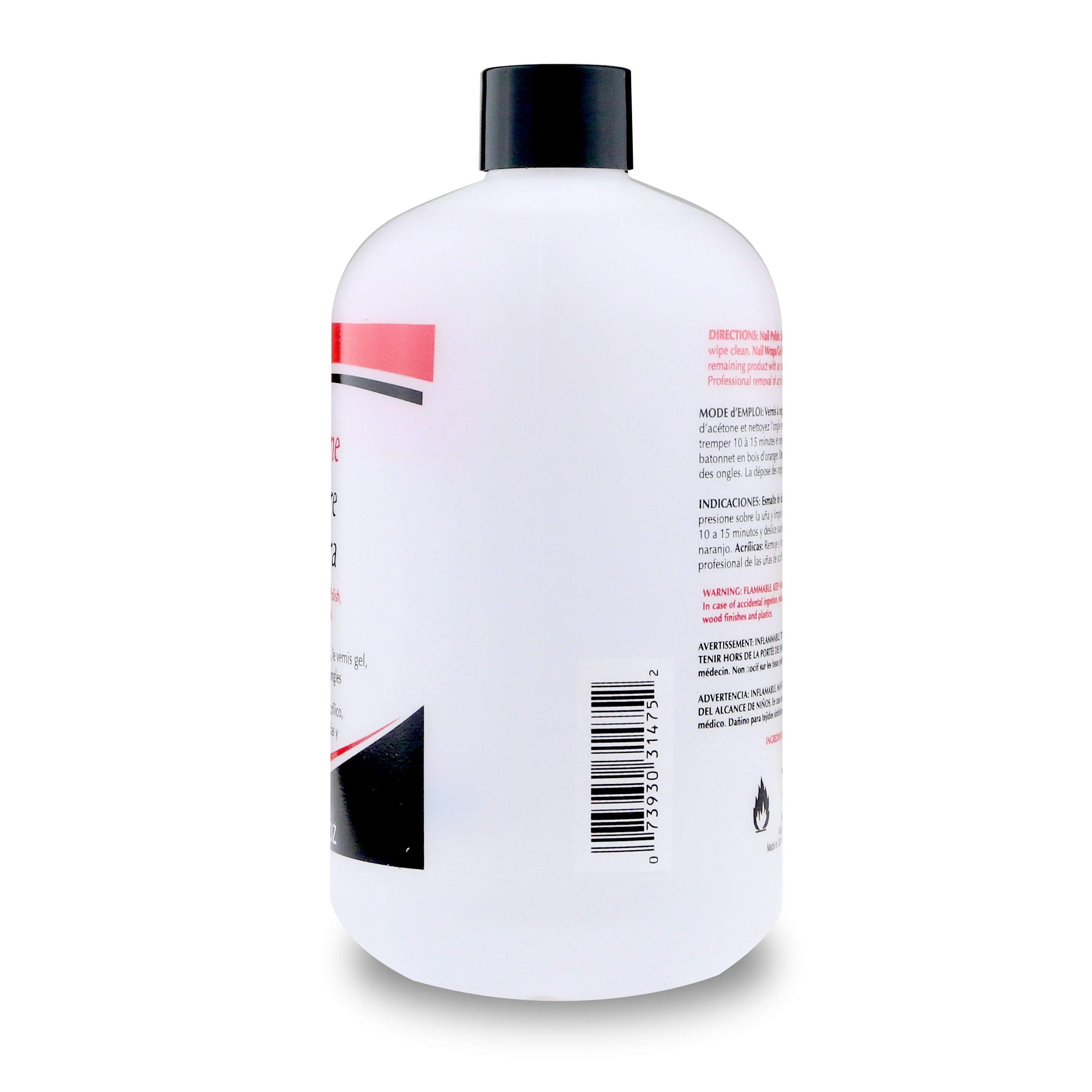 Authentic SuperNail professional strength liquid solvent bottle for quick acrylic and gel extensions removal