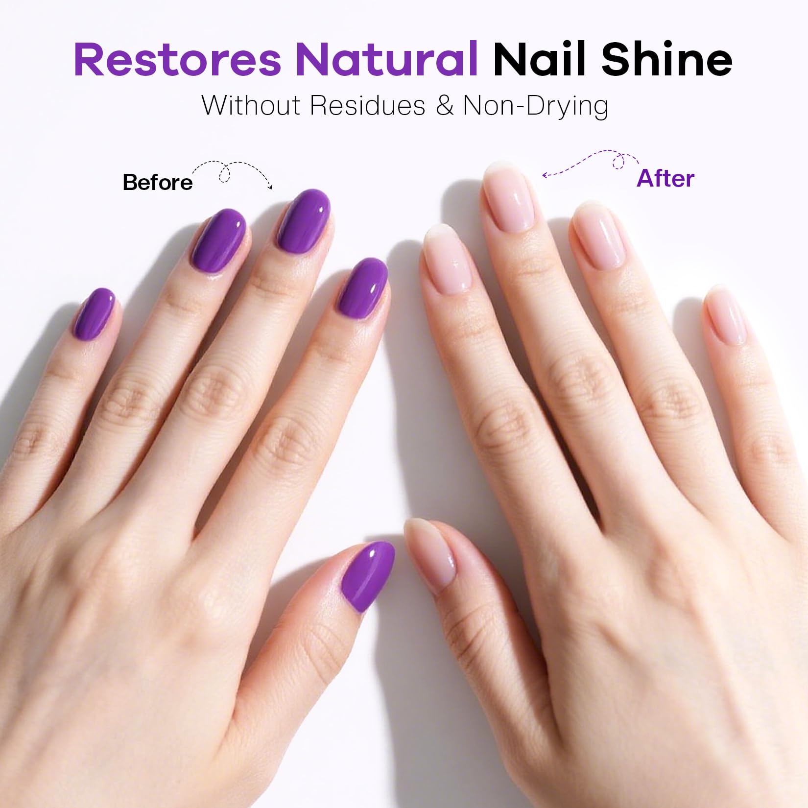 Glamonade grape seed oil infused acetone remover safely dissolving thick dip powder and acrylic nail glue