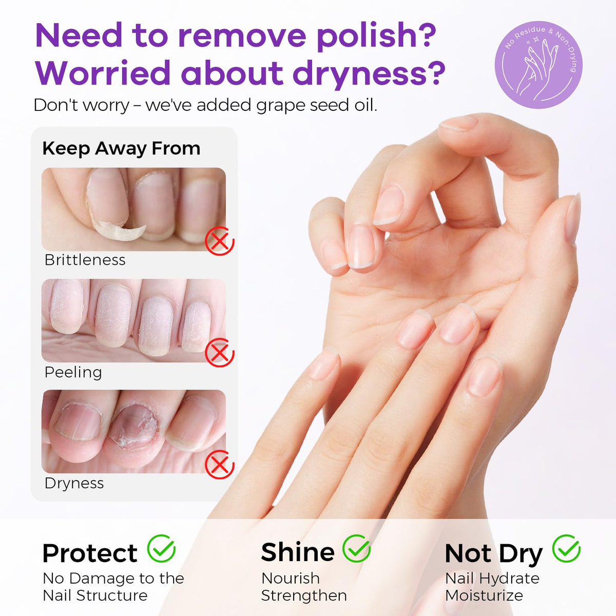 Glamonade nail polish remover spill-resistant cap design