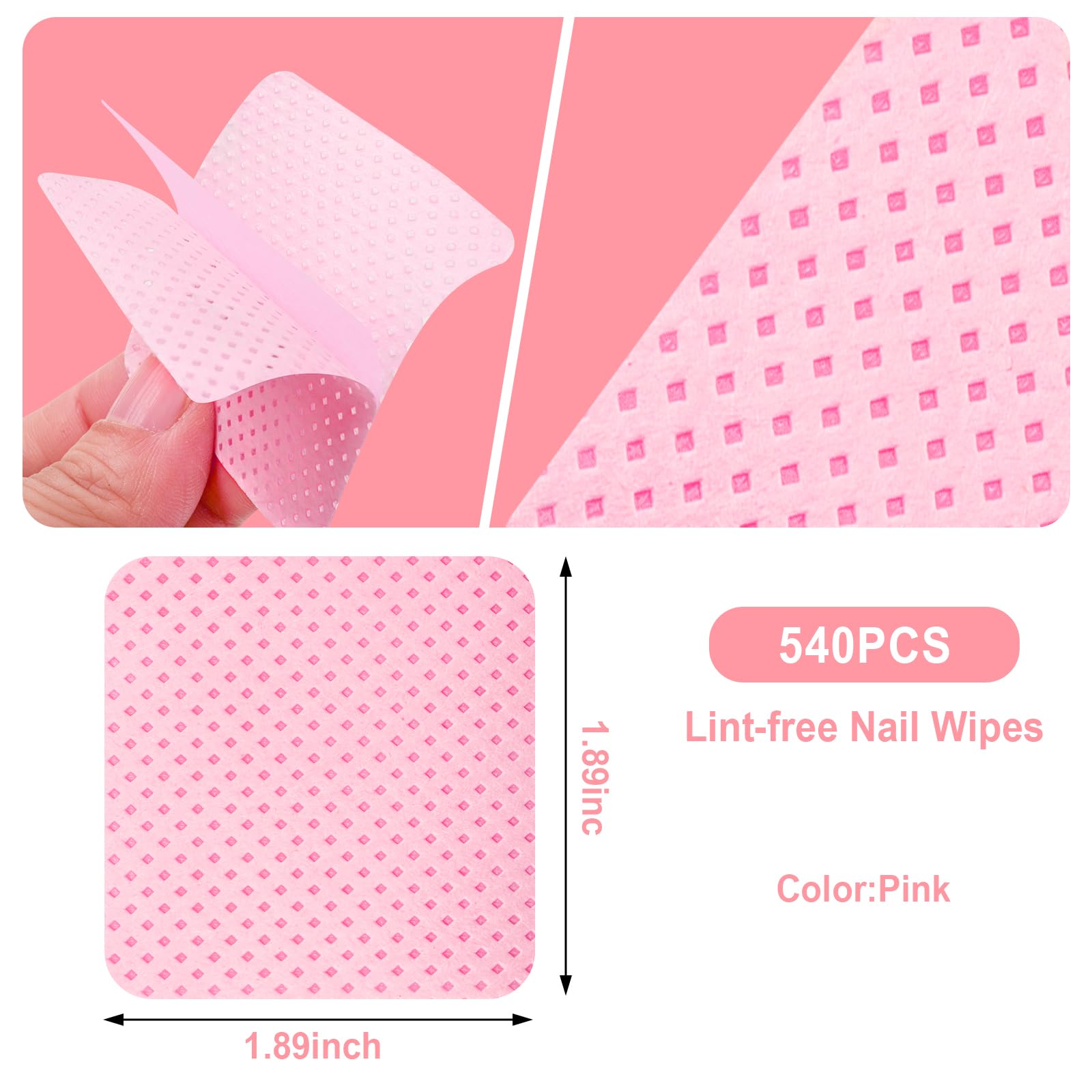 Absorbent lint free wipes being used with acetone for gel polish removal