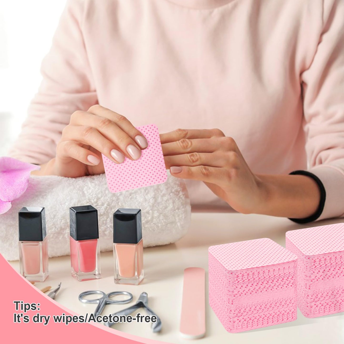 Demonstration of seonggong lint free wipe cleaning a makeup brush head