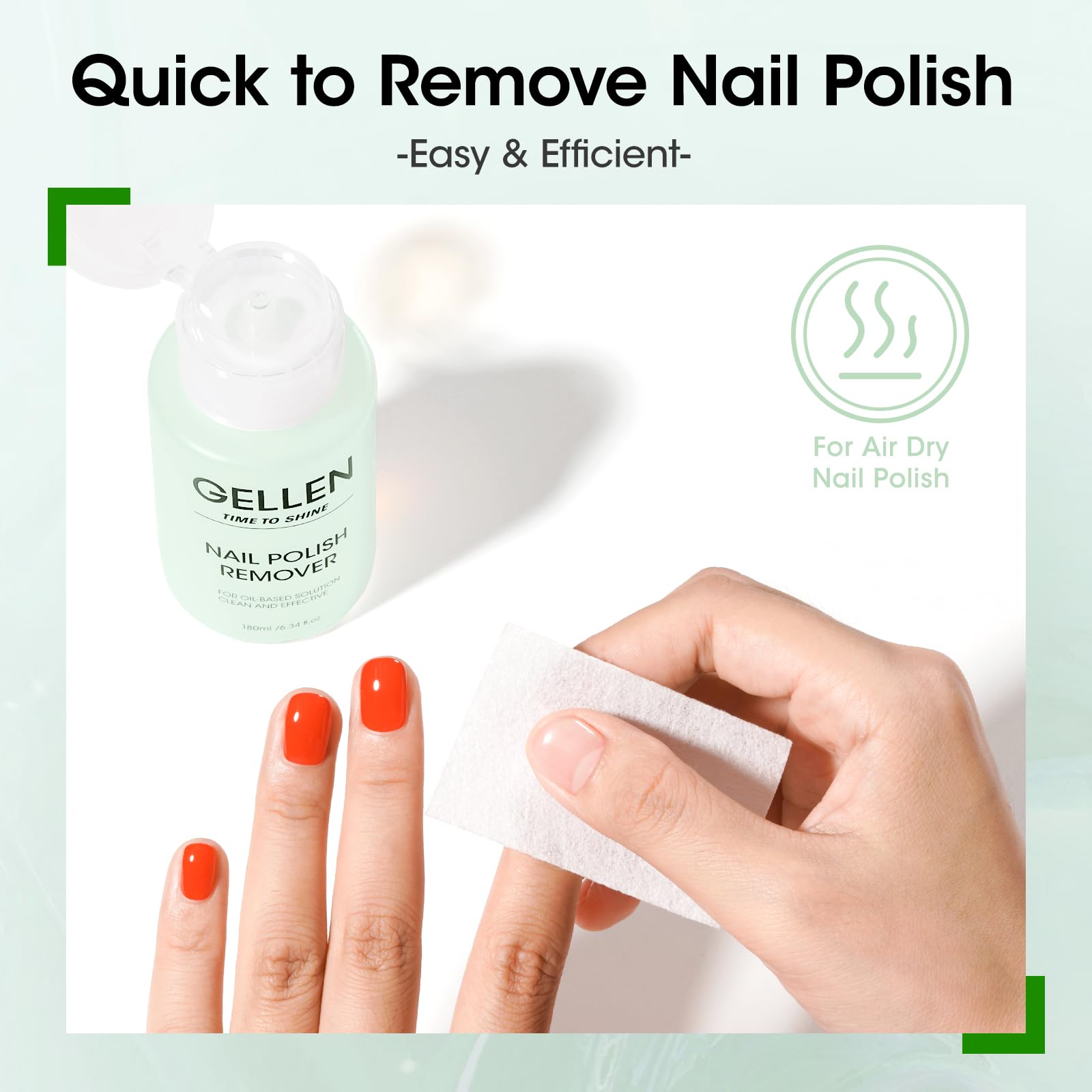 Close up of the easy push down pump mechanism on the imported Gellen beauty product.