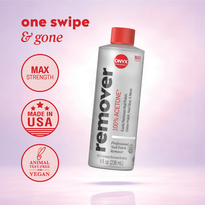 Onyx Professional pure acetone bottle label details