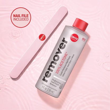 Professional nail care kit with acetone and nail file