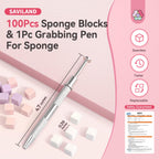 Saviland ombre nail sponge kit with 100 pieces