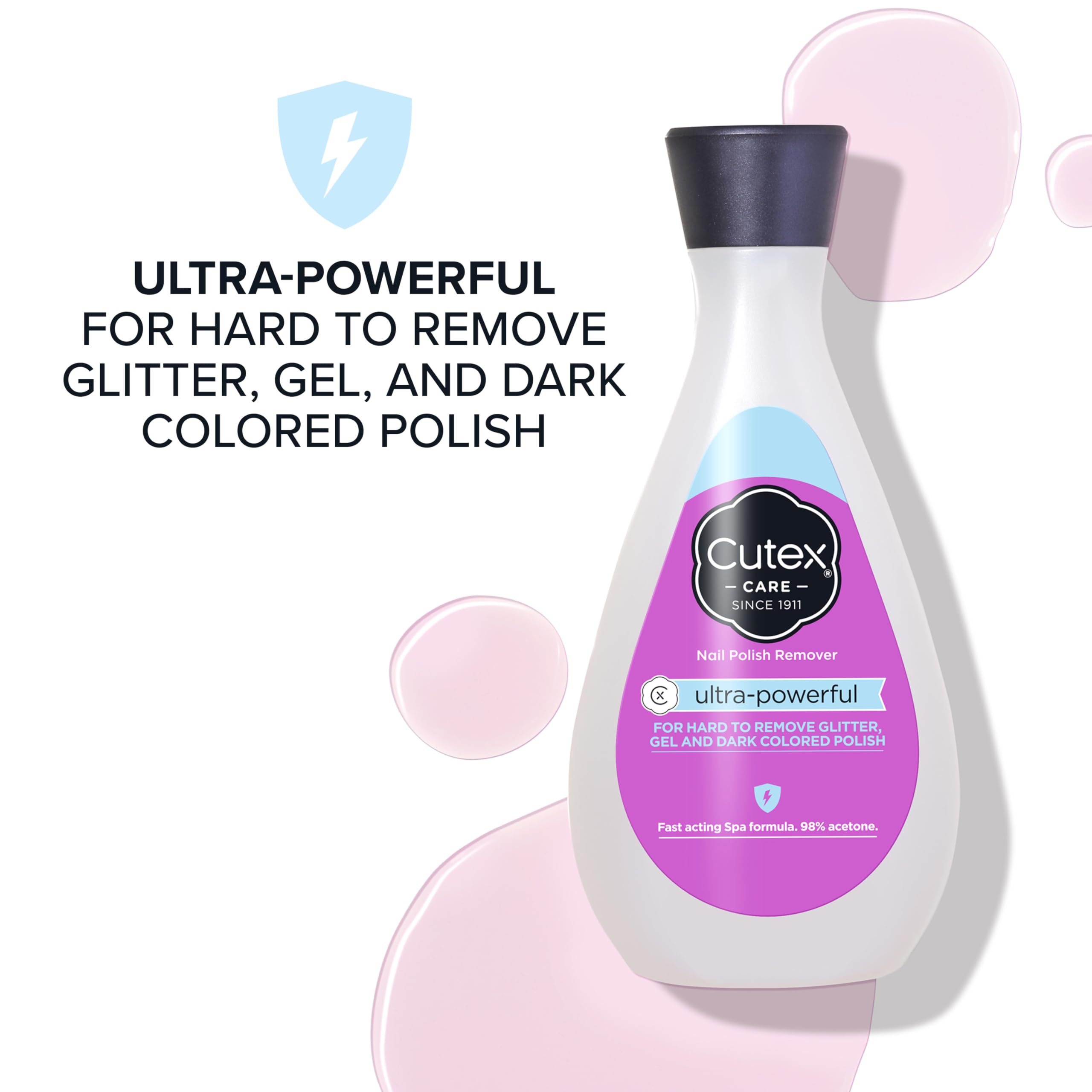 Authentic Cutex ninety eight percent acetone formula liquid packaging details